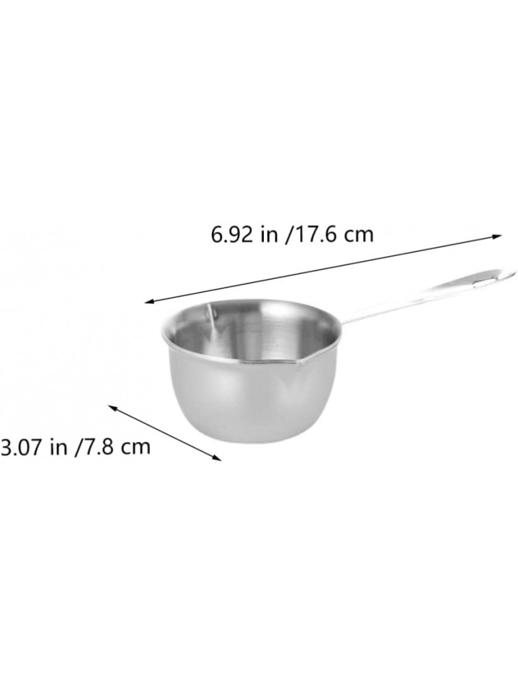 YARNOW Double Boiler Stainless Steel Pot Stainless Steel Double Boiler Pot with Handle Stainless Steel Chocolate Melting Pot with Handle for Melting Candy Chocolate Butter 120 ml - BUHTPMA1C