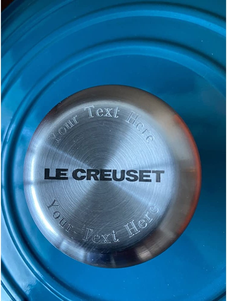 Le Creuset 2.25 Qt. Signature Braiser w Engraved Personalized Stainless Steel Knob Cerise - BWC3KWE8N