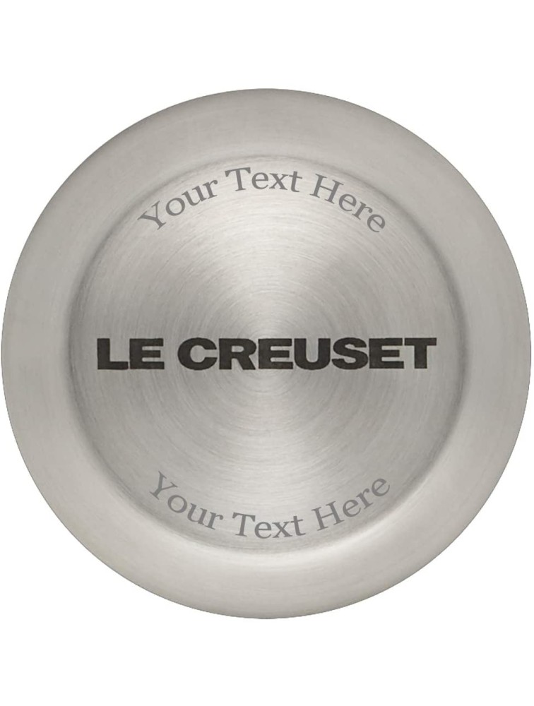Le Creuset 5 Qt. Signature Braiser w Engraved Personalized Stainless Steel Knob White - BBYDNCTOK