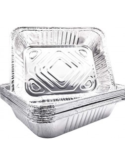10 Pack 9"x 13" Aluminum Pans Disposable Aluminum Foil Meal Prep Cookware Sturdy Half Size Deep Steam Table Pans for Baking,Cooking,Roasting & Reheating - BEBTAKJOW