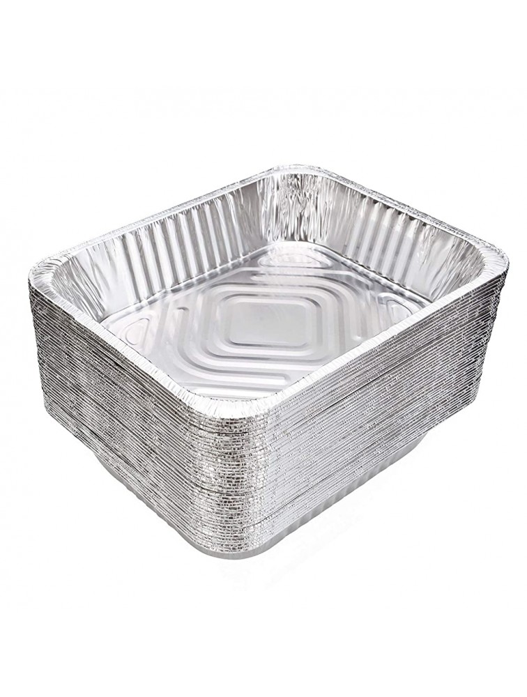 30-Pack 9x13 Aluminum Pans Half-Size Disposable Foil Pans. Great for Baking Cooking Grilling Serving & Lining Steam-Table Trays Chafers. Pan Size 12 1 2" x 10 1 4" x 2 1 2" - BNB7CZB8G