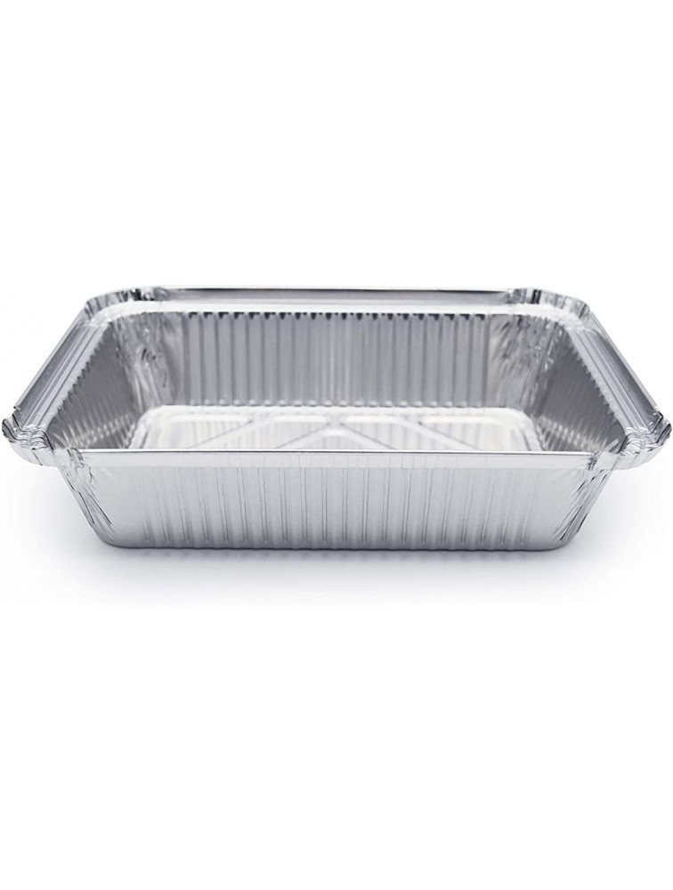60 Pack Premium 2.5-LB Takeout Pans with Lids 8.6 x 6.1 x 2 l Heavy Duty Disposable Aluminum Foil for Catering Party Meal Prep Freezer Drip Pans BBQ Potluck Holidays - BJ8HPP4RS