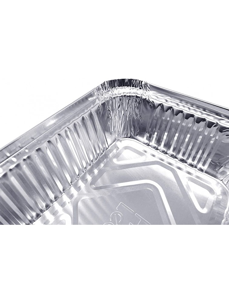 60 Pack Premium 2.5-LB Takeout Pans with Lids 8.6 x 6.1 x 2 l Heavy Duty Disposable Aluminum Foil for Catering Party Meal Prep Freezer Drip Pans BBQ Potluck Holidays - BJ8HPP4RS