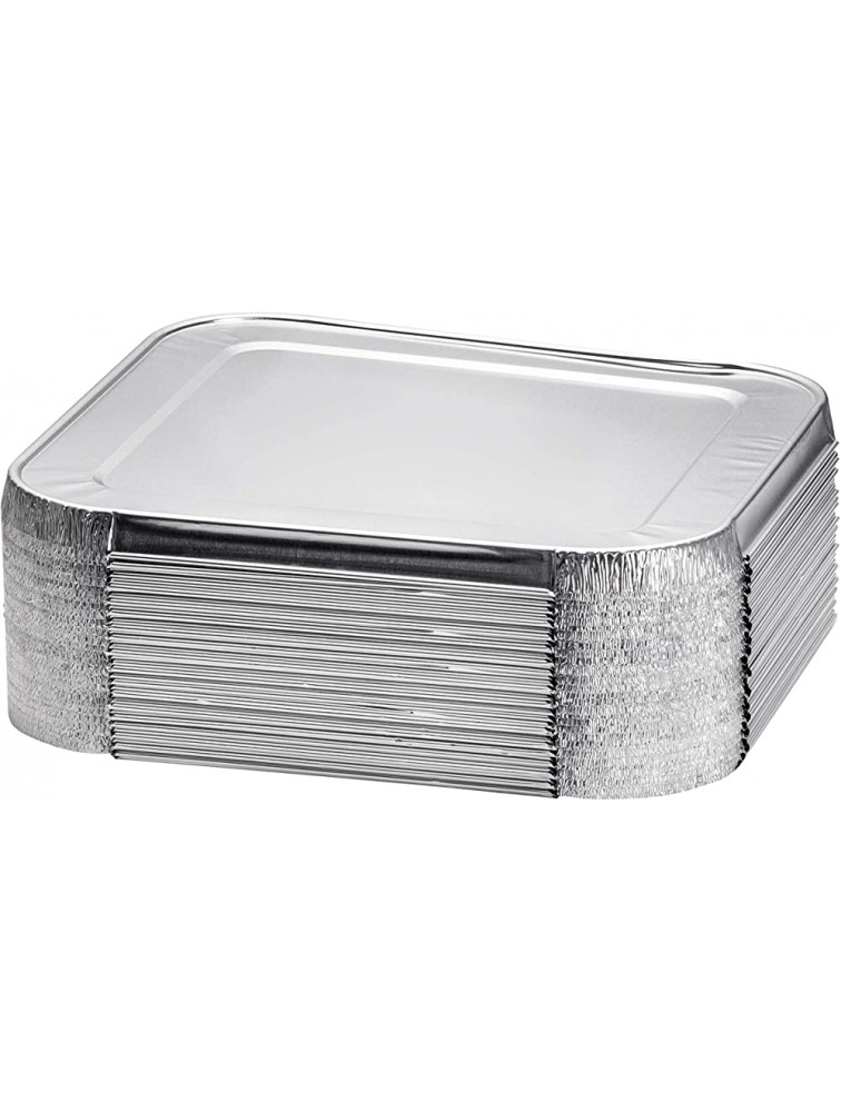 8 Square Disposable Aluminum Cake Pans Foil Pans perfect for baking cakes roasting homemade breads | 8 x 8 x 2 in with Flat Lids 20 count - BF0J61CI4