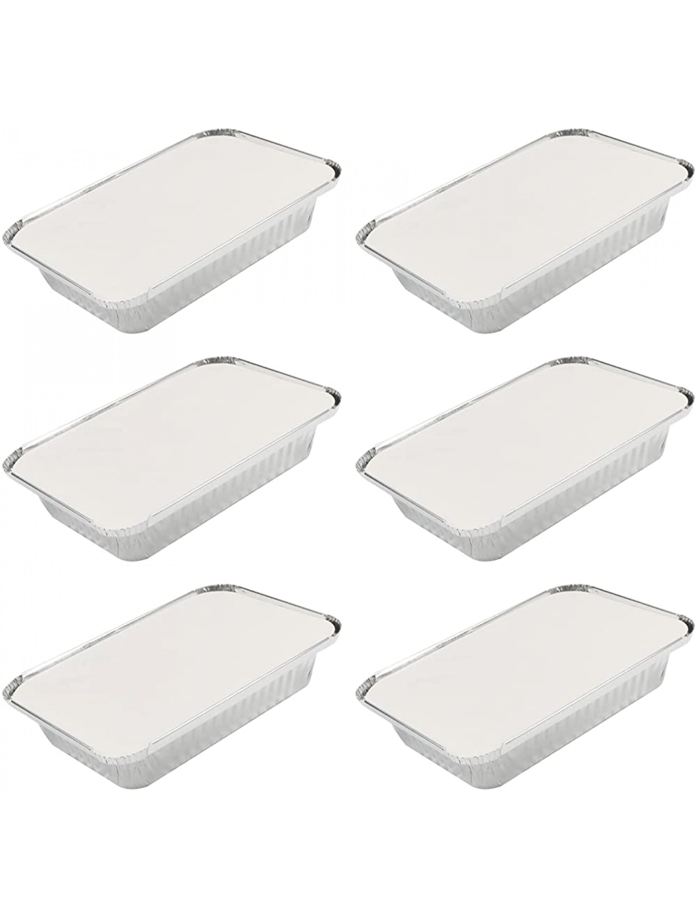 Aicosineg Aluminum Pans 75 Pack Disposable Foil Pans Cookware Great for Baking Cooking Grilling Serving & Lining Steam Table Trays Chafers - BVL020Y5X
