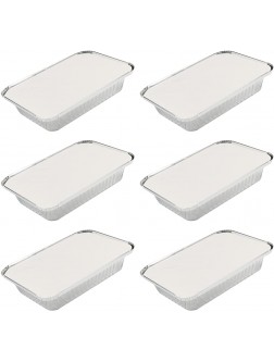 Aicosineg Aluminum Pans 75 Pack Disposable Foil Pans Cookware Great for Baking Cooking Grilling Serving & Lining Steam Table Trays Chafers - BVL020Y5X