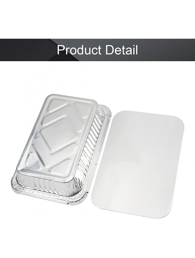 Aluminum Pans 75 Pack Disposable Foil Pans Cookware Great for Baking Cooking Grilling Serving & Lining Steam Table Trays Chafers - BPYAVIWDX