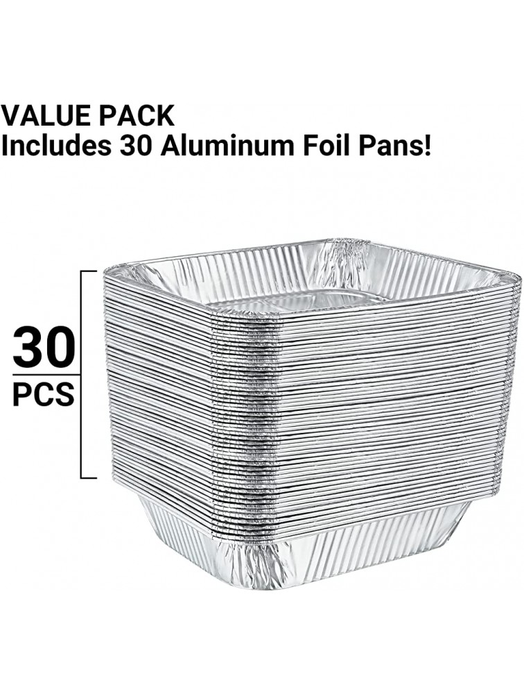 Aluminum Pans Half Size 9X13 Extra Heavy Duty Disposable Foil Pans For Baking 30 Pack Roasting & Chafing Deep Tin Foil Bakeware Steam Table Tray Cookware Food Prepping Cake & Oven Pan - BJ0I6L68E