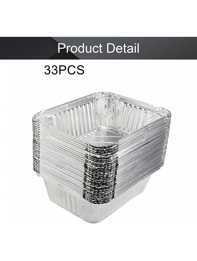 Bettomshin Aluminum Pans 33 Pack Disposable Foil Pans Cookware Great for Baking Cooking Grilling Serving & Lining Steam Table Trays Chafers - B3OGCL9N3