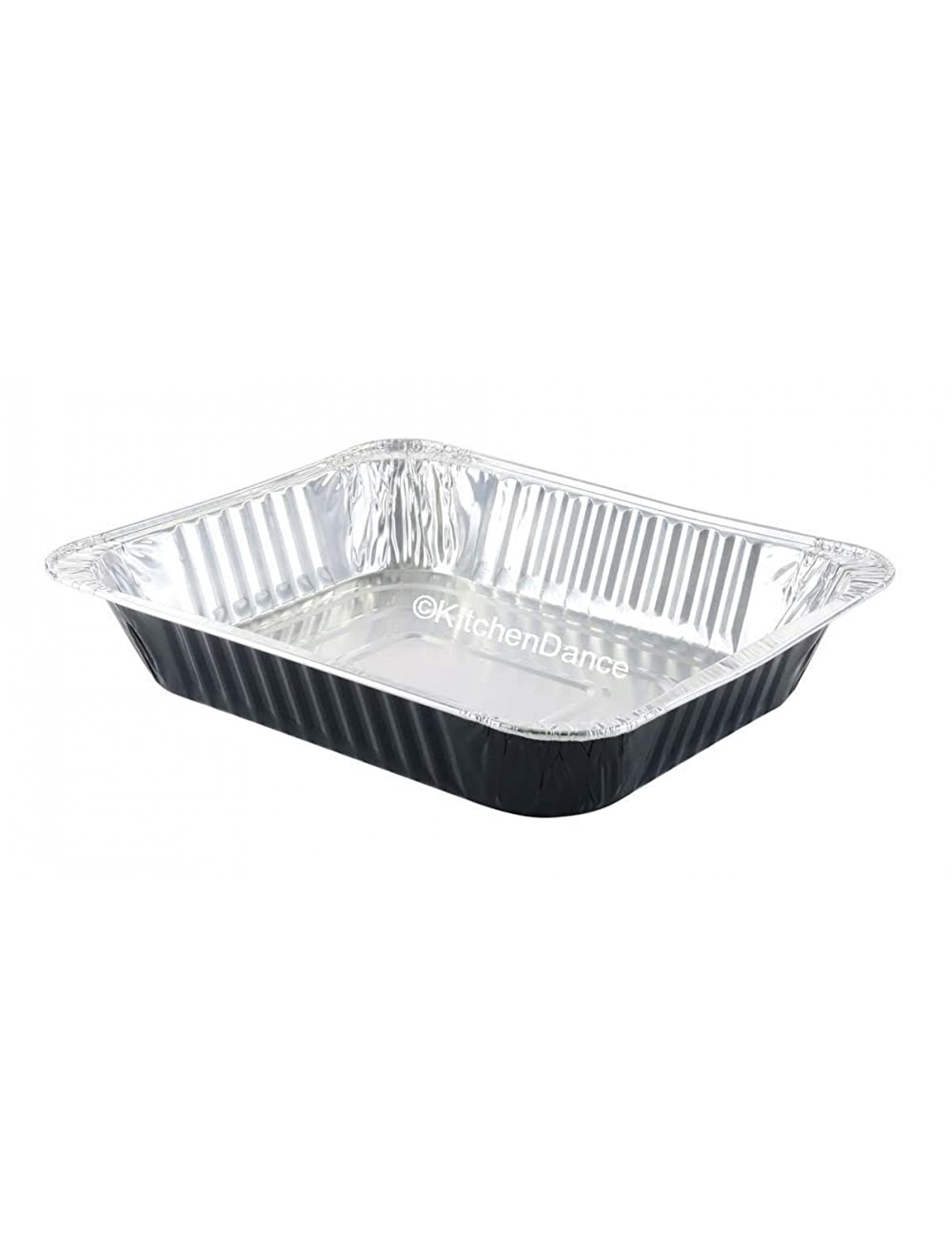 KitchenDance Disposable Colored Aluminum Half Size Steam Table Pans- Color Options 10 Count Pack Black - B8CYZXVRW