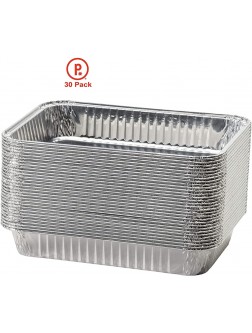 pinkada Aluminum Foil Drip Pans Disposable Aluminum Foil Bulk Package of Durable Cooking Trays Disposable BBQ Grease Pans Great for Baking Roasting and Cooking 30 - BE4WVSQXT