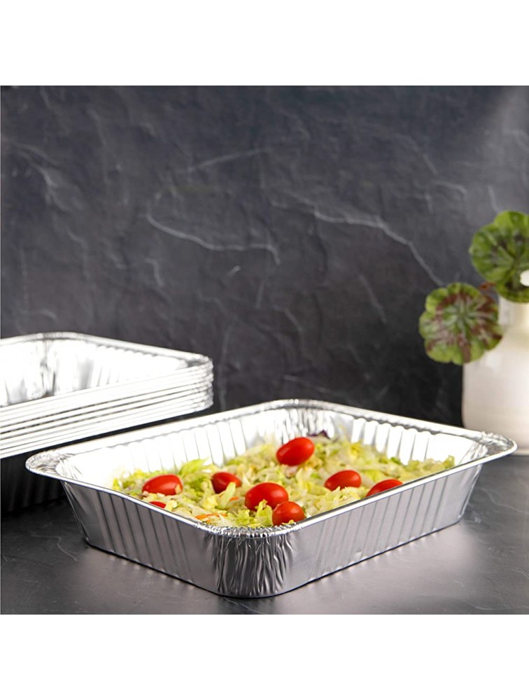 Plasticpro Disposable 9 x 13 Aluminum Foil Pans Half Size Deep Steam Table Bakeware Cookware Perfect for Baking Cakes Bread Meatloaf Lasagna 100 - B26J4CYJK