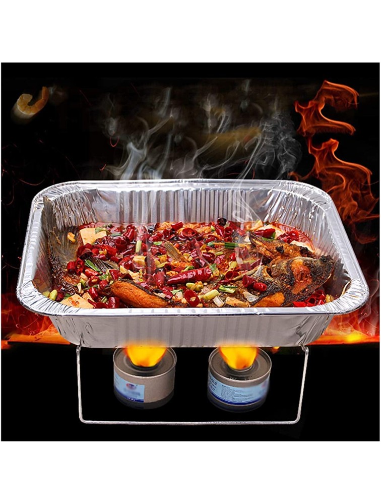 YYFANGYF 15 Pack Disposable Cookware Durable Aluminum Foil Pans Crimping Storing Tray Steam Pan Baking Serving Prepping Roasting,Heating Color : Silver Size : 37x27x7.4cm - BKFHGC1CU