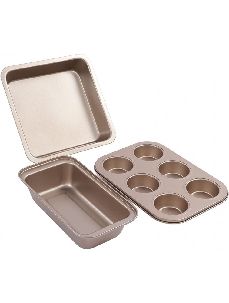 Bakeware Set Easy To Demold Carbon Steel Good Thermal Conductivity Space Saving Safe Bakeware Kit Professional for Baker for Kitchen for Homegold - B1OBBDS9K