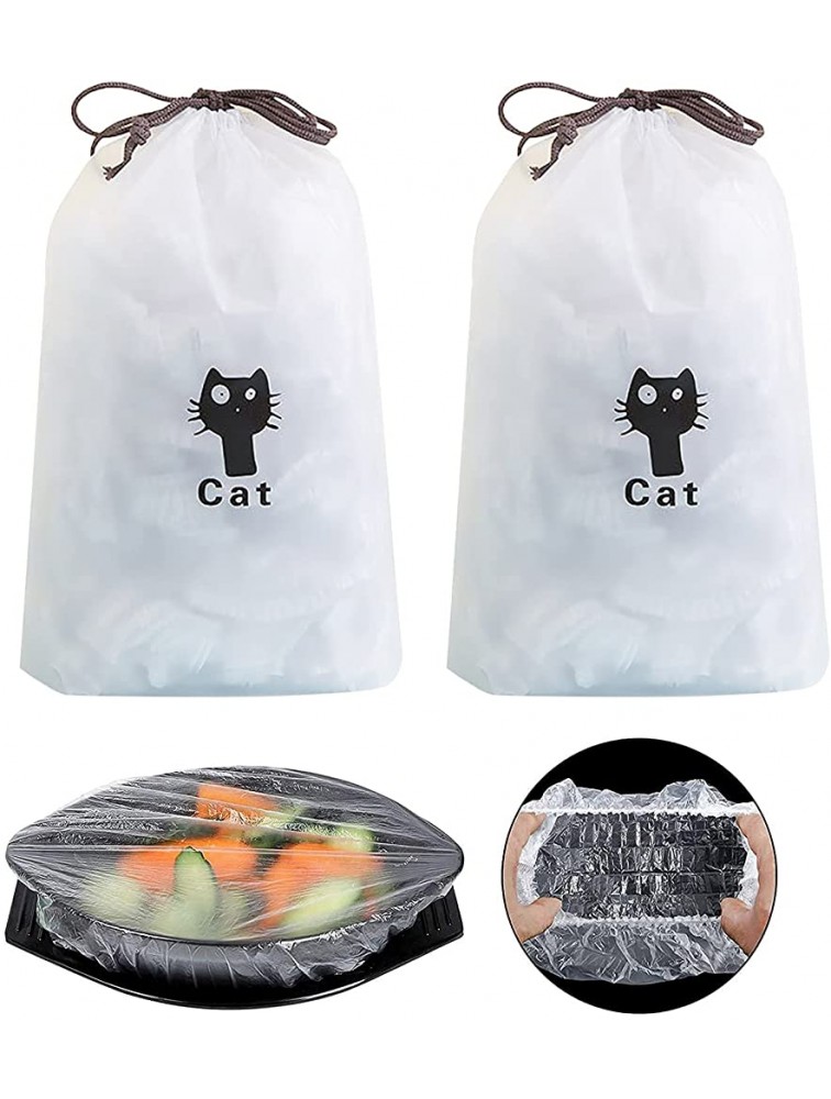 Fresh-Keeping Bags Elastic Food Storage Lids Plastic Sealed Elastic Stretch Bowl Lids 200pc - BSO74QI75