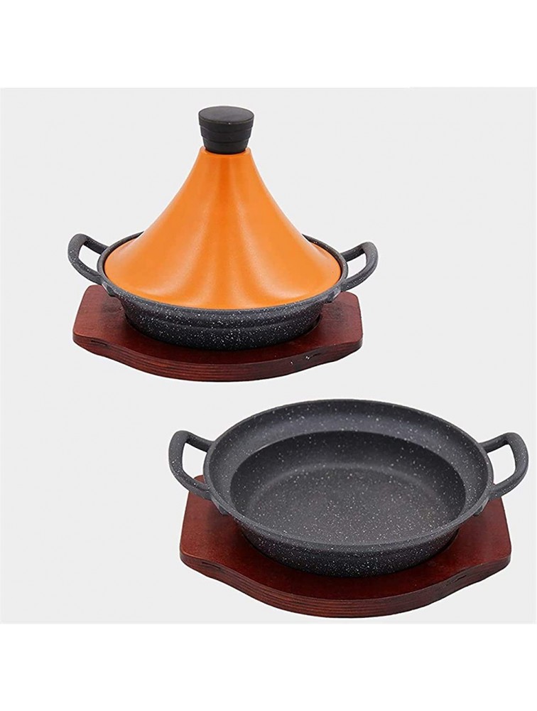 Chinese pottery -Cooker Pot 20 cm Cast Iron Tagine|Slow Cooker with Enamel Lid Pot for Cooking Healthy Food|Smoke-free Non-Stick Cookware Saucepan - B53RHJ69M