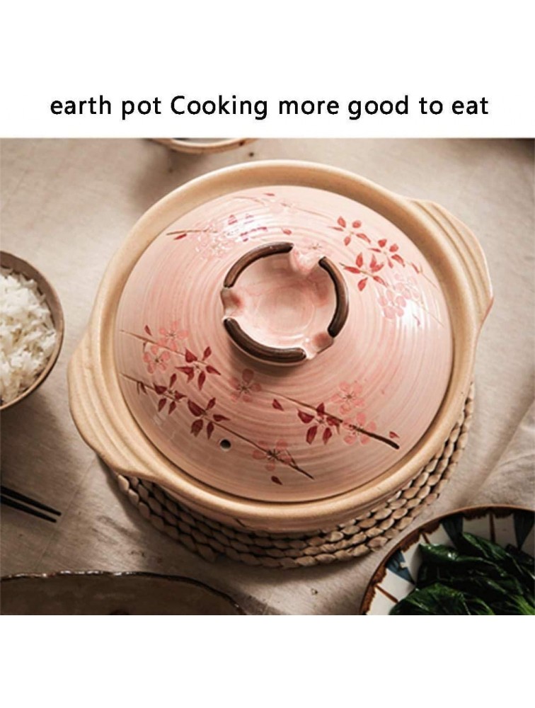 Chinese pottery -Cooker Pot 20Cm Home Cooking Tagine Pot|high temperature ceramic pot with Lids for Home Kitchen|for Most Open Flame Cookware - B6G9X5FKH