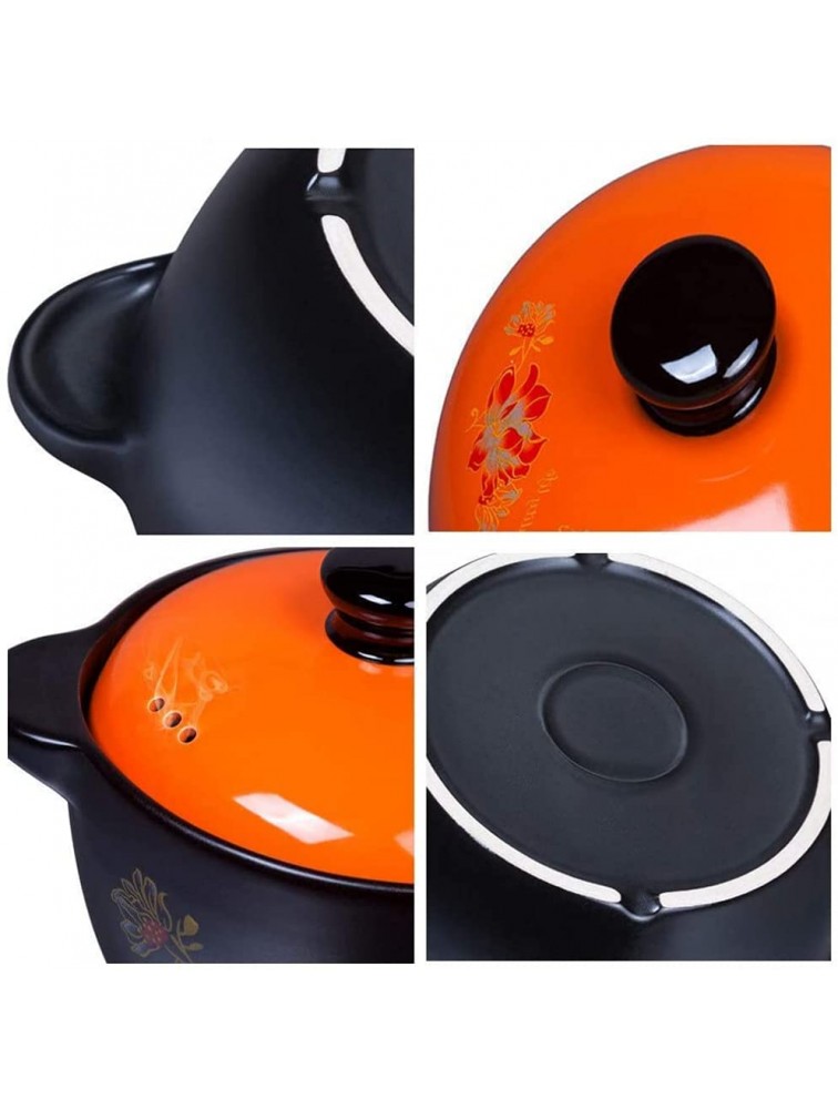 FBWSM Ceramic Stove Saucepan with lid Clay Multi-Function Pot Non-Stick Cooking Pot Orange-Medium - BMKLYAA2C