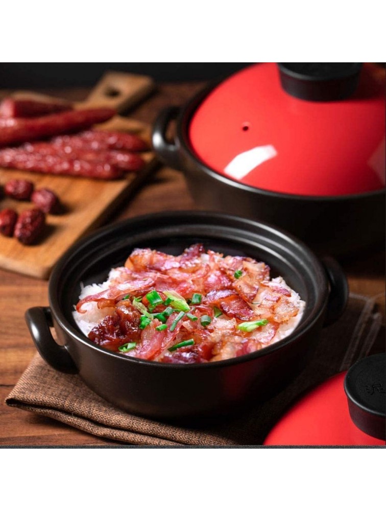 HIZLJJ Enameled Cast Iron Shallow Casserole Pan With Cover Casserole Fashion Soup Pot Nutritious Porridge Pot Kitchen Pot Pot Clay Pot - BS2B4RRWW