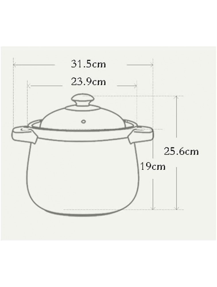 MXJDZJ Casserole Stockpot Ceramic Casserole Health Soup Pot Household Cooker High Temperature Fire Pot Pot Casserole Size : 7L - BVRJ6OIF7