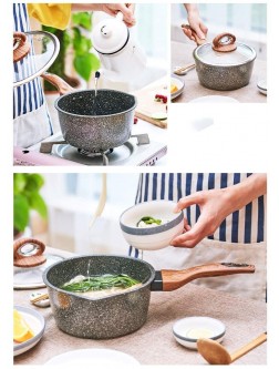 MXJDZJ Milk Pan Non-stick Pan Cooking Noodle Pot Instant Noodle Pot Small Soup Pot Baby Food Supplement Hot Milk Small Pot - BB24M6LS1