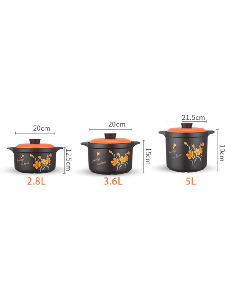 Pots Ceramic Casserole Health Soup Pot Stew Pot Home High Temperature Jar Casserole dishes color : A Size : 5.0L - BPFMQP79R