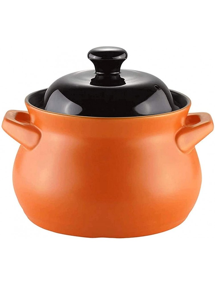 Z-COLOR Home Health Soup Casserole Ceramic Stew Pot,Round Ceramic Casserole with Lid,Large Capacity Notstick Stockpot Soup Pot,Health Clay Pot,Earthenware Rice Cooker for Family - BQ4N0HL2Y