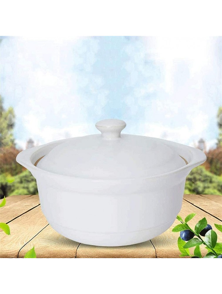 Z-COLOR Home Soup Casserole Round Ceramic Casserole Dish,heatresistant Earthen Pot Clay Pot Soup Pot with Lid Heatresistant Healthy Cookware for Slow Cooking Size : 1.2L - BUTO2YZ3G