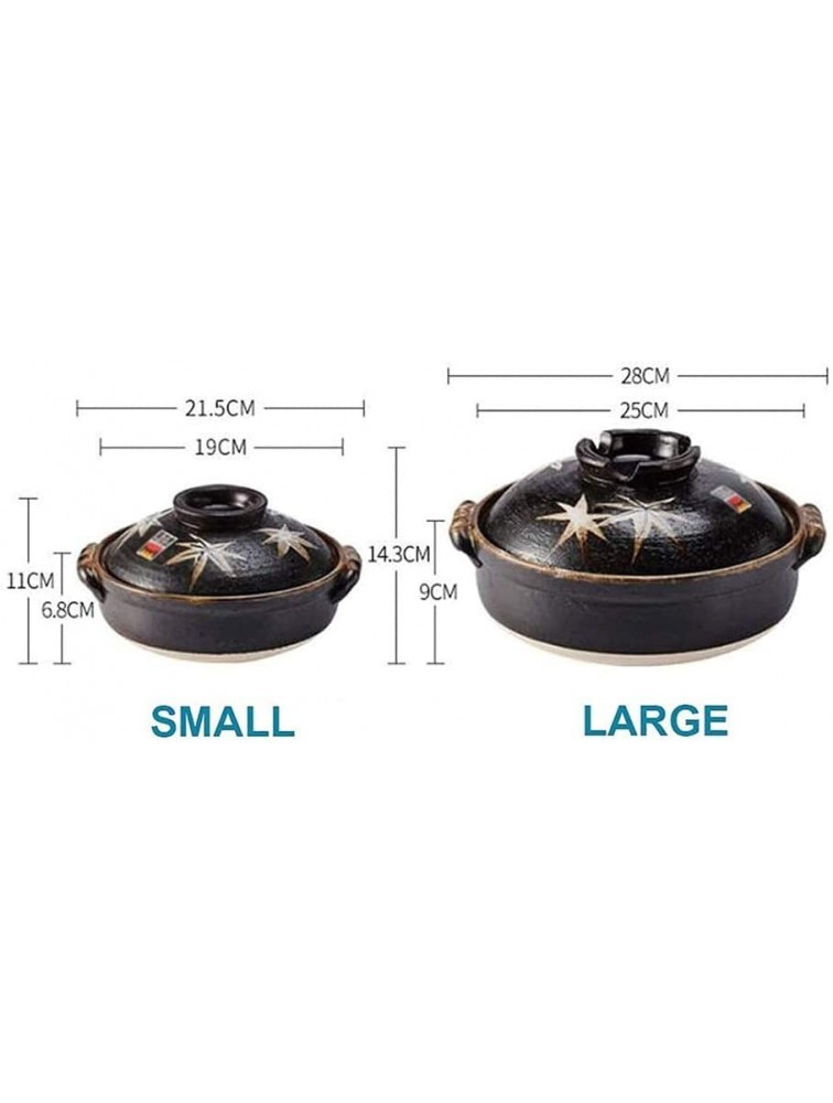 Z-COLOR Multifunctional Household Casserole,Family Hot Pot,Round Insulation Ceramic Casserole,Stockpot for Steaming Simmering Slow Stewing Cooking Size : Small - BFYJWB9YR