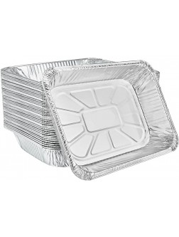 Aluminum Half Size Shallow Pan | 12.75" x 10.375" Cookware Perfect for Cakes Bread Lasagna or Lunchbox 10 - B540QAHXI