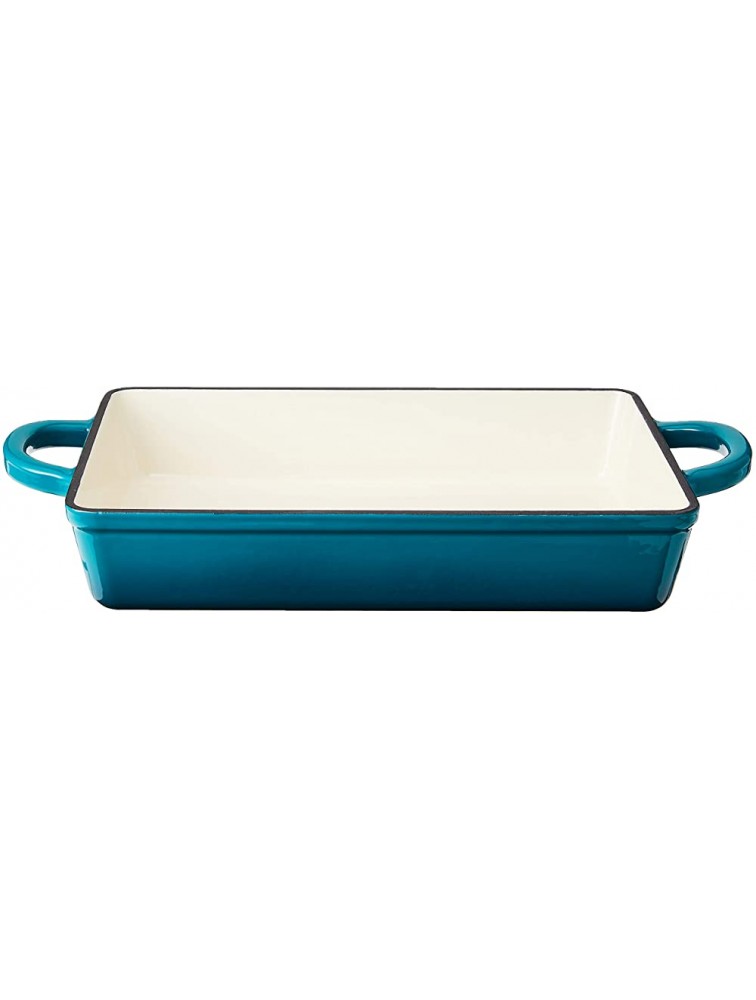 Crock Pot Artisan 13 Inch Enameled Cast Iron Lasagna Pan Teal Ombre - BLQ6X1RRQ