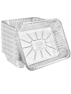 Nicole Fantini's Disposable Heavy Duty 14.2"X10.63"X 2.94" Aluminum Giant Lasagna Baking Pan Use it to Roast Turkey Chicken: QTY 20 - BZ9H18HYW