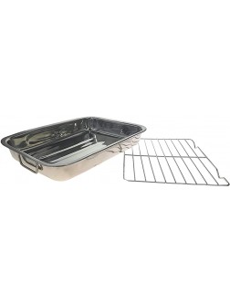 Professional Kitchen Quality Stainless Steel Roaster Lasagna Pan Casserole Dish W  Roasting Rack for Everything From Thanksgiving Turkey to Easter Hams or Any Holiday Meal - BVRFHKD6S
