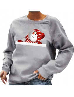 Wirziis Christmas Graphic Sweatshirts for Women Fashion Crewneck Loose Fit Pullover Casual Long Sleeve Snowman Sweaters - B30IWSP9L