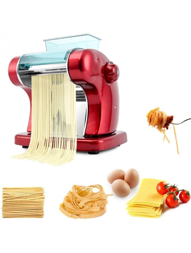ZKS-KS Delicate Pasta Maker Pasta Maker 220V Electric Noodle Press Machine Spaghetti Pasta Maker Commercial Stainless Steel Dough Cutter Dumplings Roller Noodles Hanger 6 Speed Adjustable Thickness Se - B1O7PXP1X