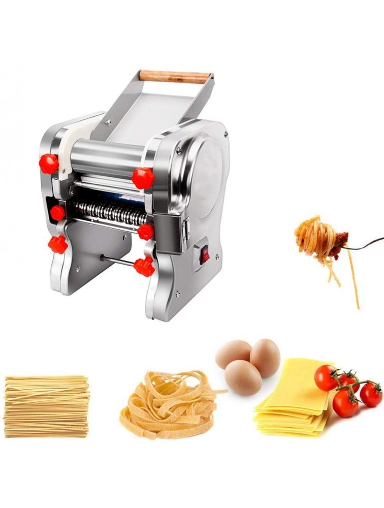 ZKS-KS Pasta Machine 550W 220V Stainless Steel Commercial Electric Noodle Making Pasta Maker Dough Roller Noodle Cutting Machine Width 15CM Noodle Width 1mm 5mm Pasta Cutter - BAU2R7R80