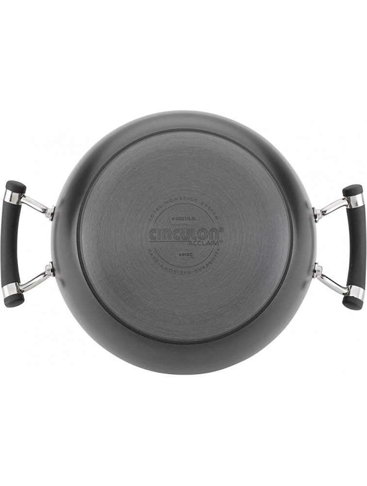 Circulon Acclaim Hard Anodized Nonstick Casserole Dish Casserole Pan with Lid 4.5 Quart Black - B9J6C9HI3