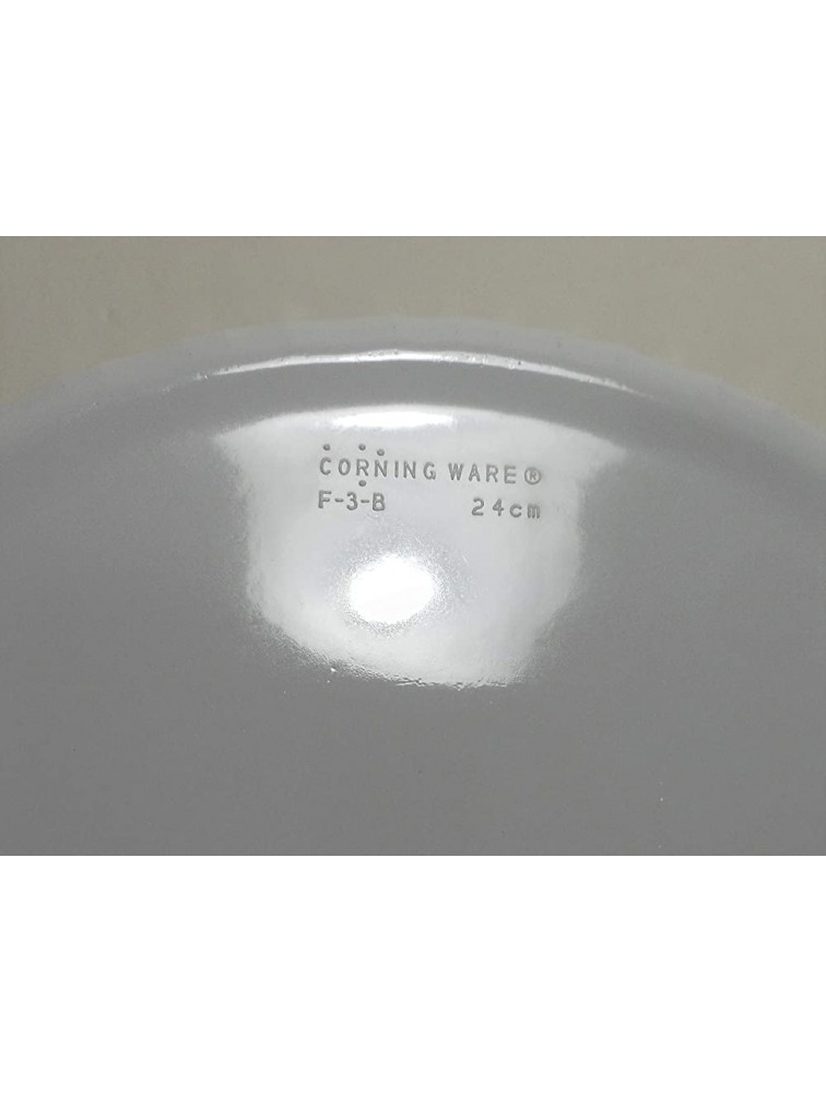 Corning Ware French White Vintage 10 1 2 Quiche Baking PAN Dish Casserole Stamped F-3-B F3B 10 INCH Original Smooth Bottom PYROCERAM Glass not Newer Stoneware Version Made in USA - BSYUR8M8O