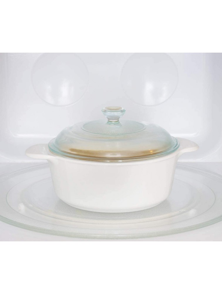 CorningWare Pyroceram Classic Casserole Dish with Glass Cover White Round 3.5 Quart 3.25 Liter Large - BXNCMOYBR