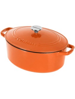 Cuisinart Cast Iron Casserole Terracotta Orange 5.5 Quart - BW726U0MY