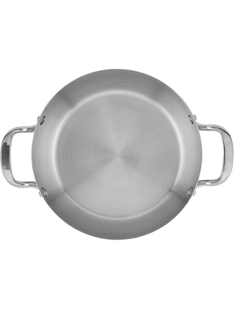 KitchenAid 3-Ply Base Brushed Stainless Steel Casserole Dish Pan with Lid 4 Quart - BX6L2T8TM