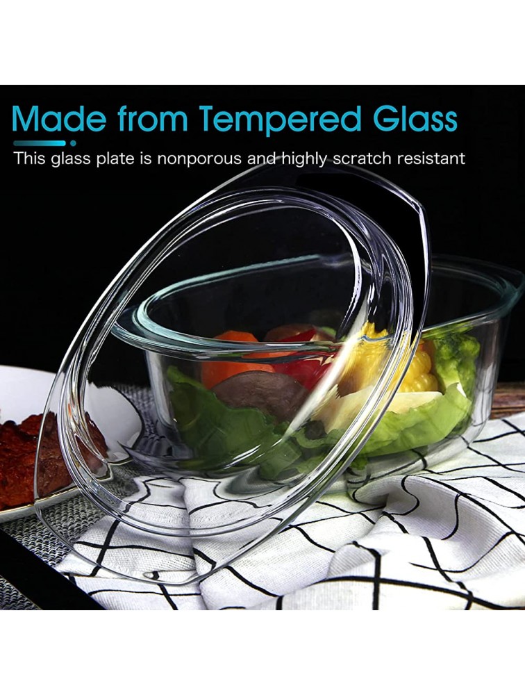 Oval Glass Casserole Dish With Glass Lid Glass small casserole dish with lid Glass Bakeware with Glass Lid Glass Bowls With Glass Lids Microwavable Glass Bowl Glass Dish with Glass Lid 1L-Oval - BS2LJMKWI