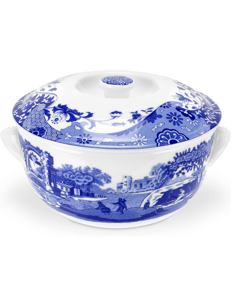 Spode Blue Italian Round Covered Deep Dish - BE35DSLEE