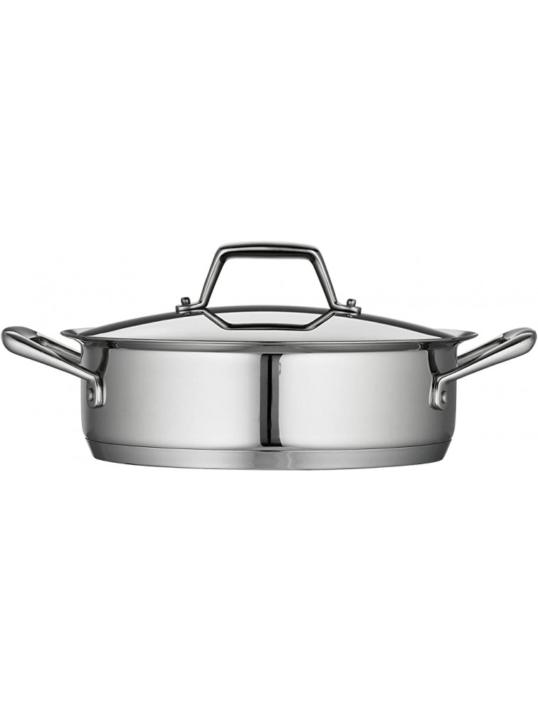 Tramontina Covered Casserole Stainless Steel Tri-Ply Base 3 Qt 80101 003DS - BP0F0S0OD