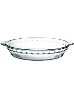 6.5 Inch Pie Plate by NUTRIUPS Small Glass Pie Dish Glass Pie Pan Smaller Pie Pans for Baking - B8T4VMWNP