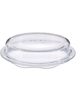 Cuchina Safe 2-in-1 Cover ‘n Cook Vented Glass Microwave Plate Cover and Baking Dish; Easy to Grip for Baking and Serving - BA1HH6XHP