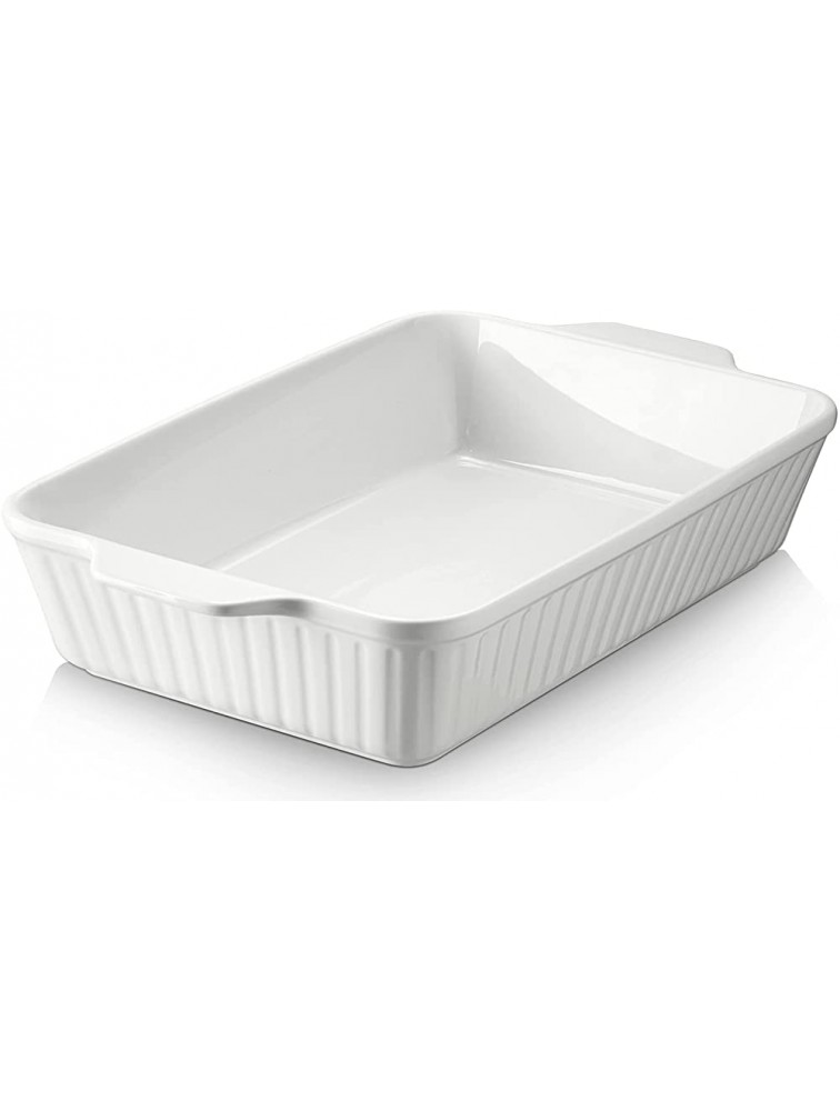 DOWAN 13" Ceramic White Baking Pan - BEJCQMV2G