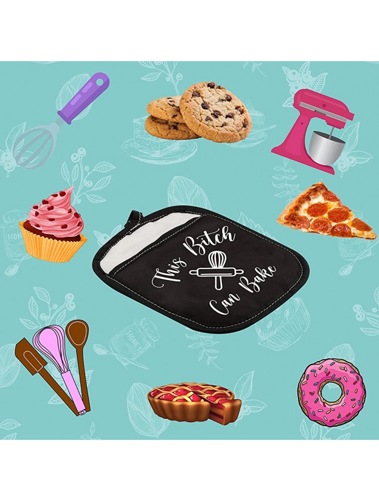 Funny Baker Gift Oven Pads Pot Holder for Best Friend Mom Sister This Bitch Can Bake Baking Gift for Women This Bitch Can Bake - BL4C74M1Q