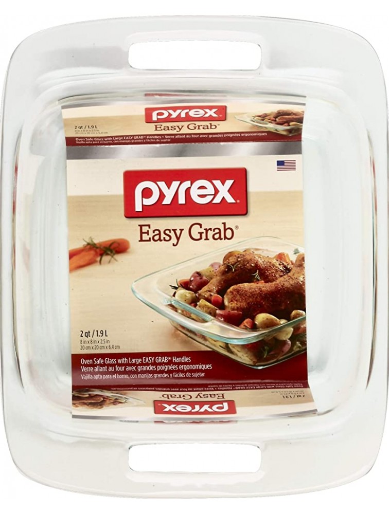Pyrex Easy Grab 8 Glass Bakeware Dish - BD03FPWDJ