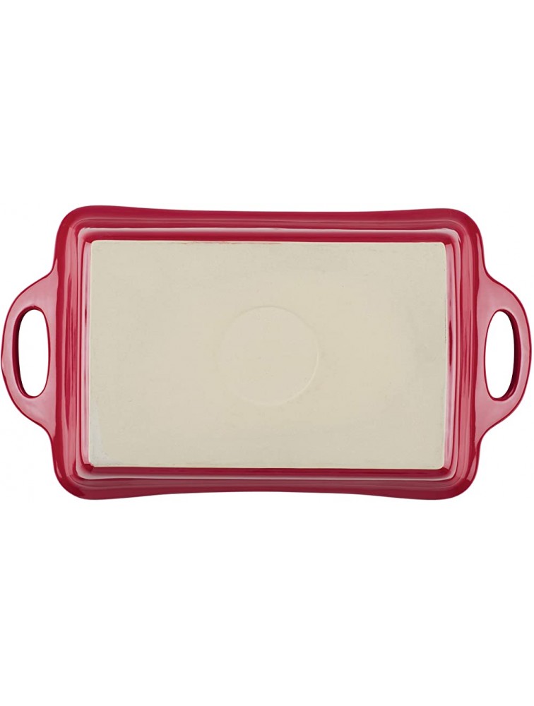 Rachael Ray Solid Glaze Ceramics Bakeware Baking Lasagna Pan 9 Inch x 13 Inch Red - BJHX623NT